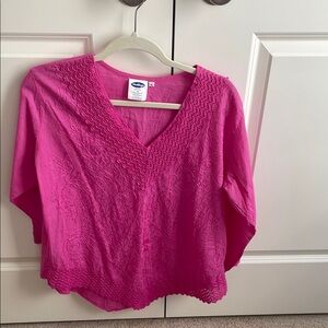 Pink Smocked Blouse
